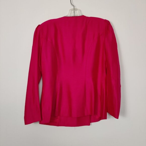 Vintage Algo Boutique Women's Pink Jacket & Maxi Skirt Set Sz Med Party Cocktail - Picture 12 of 16